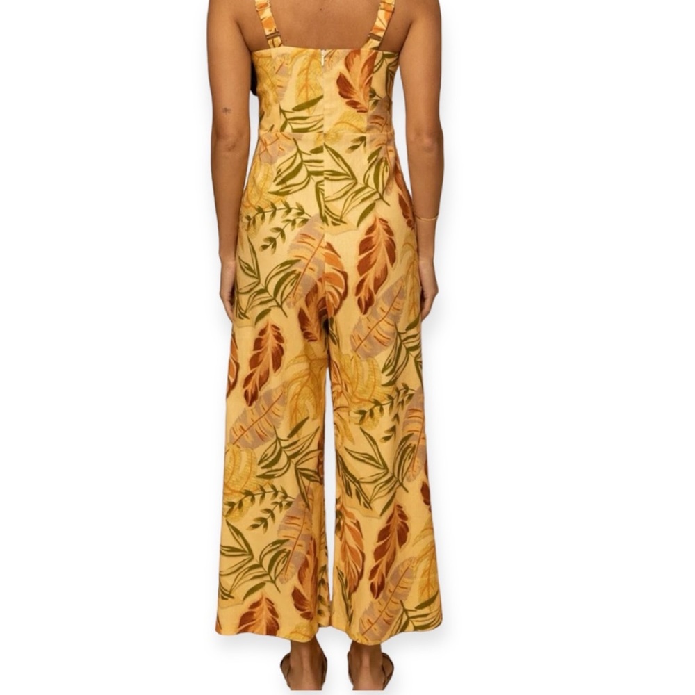 Shore Lima Jumpsuit Tropical and Beige Size Small - Picture 6 of 17